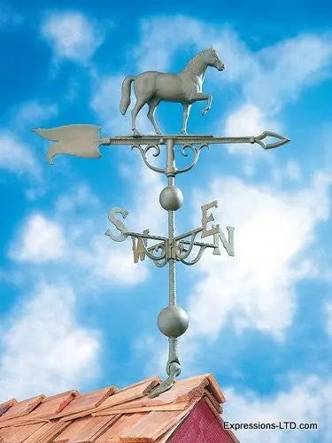 30-Inch Full-Bodied Horse Weathervane - Verdigris Whitehall