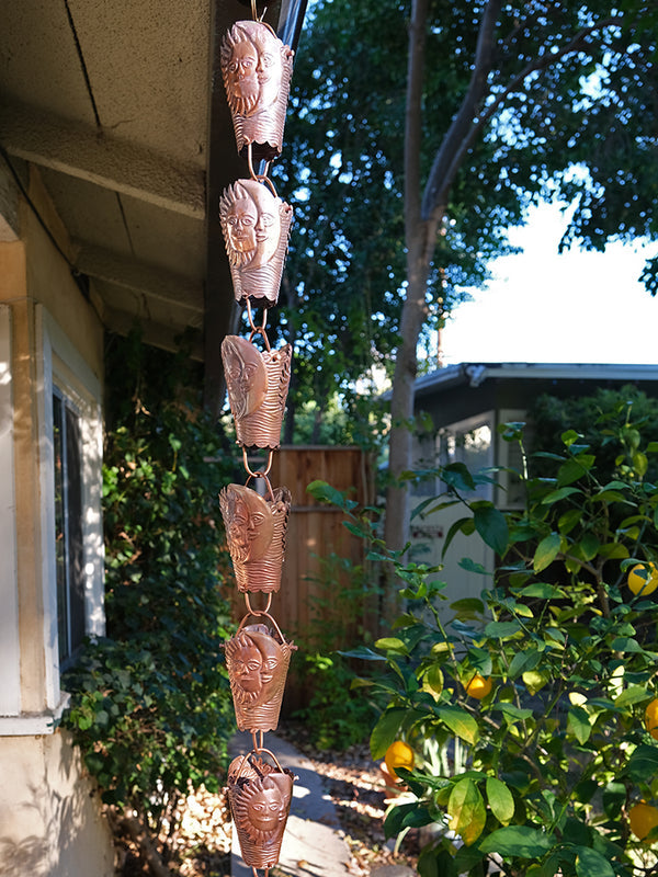 Rain Chain Copper Celestial Cups RainChains