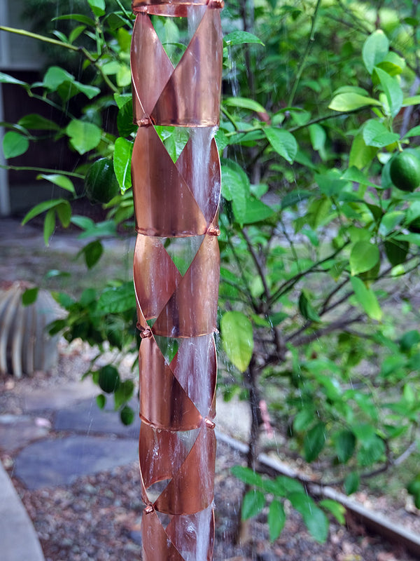 Rain Chain Origami™ II Round -Copper RainChains
