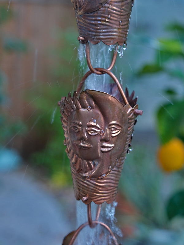 Rain Chain Copper Celestial Cups RainChains
