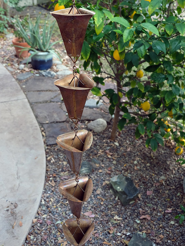 Rain Chain Desert Flower- Copper RainChains