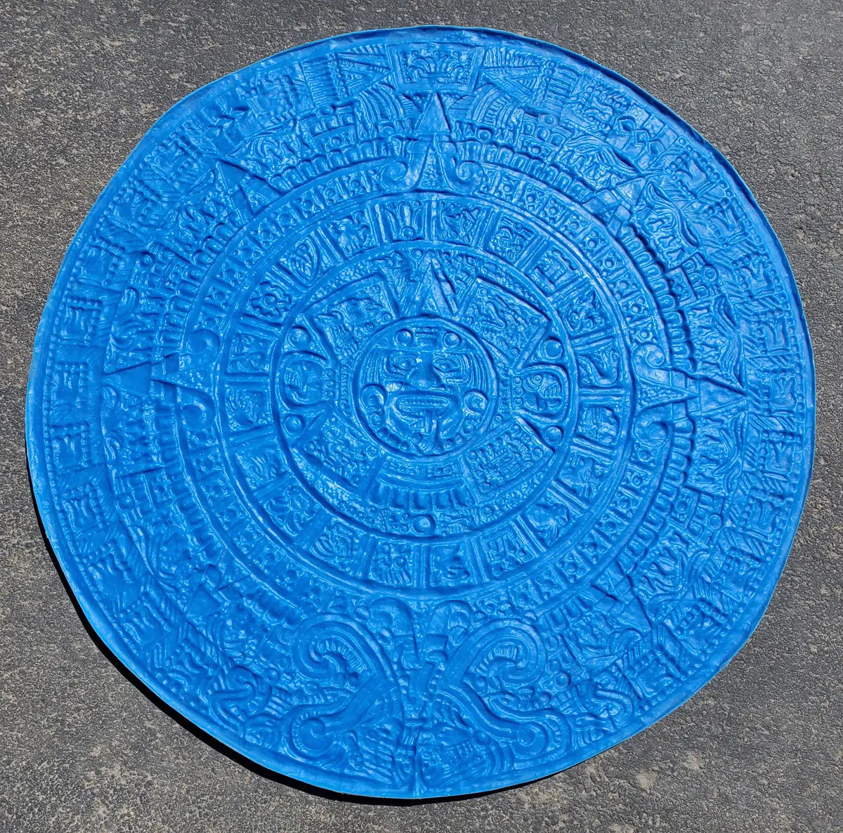 Aztec Mayan Calendar Circle Concrete Stamp Mat PNL Liners