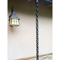 Cast Aluminum Link Droplet Chain- Black Powder Coat RainChains