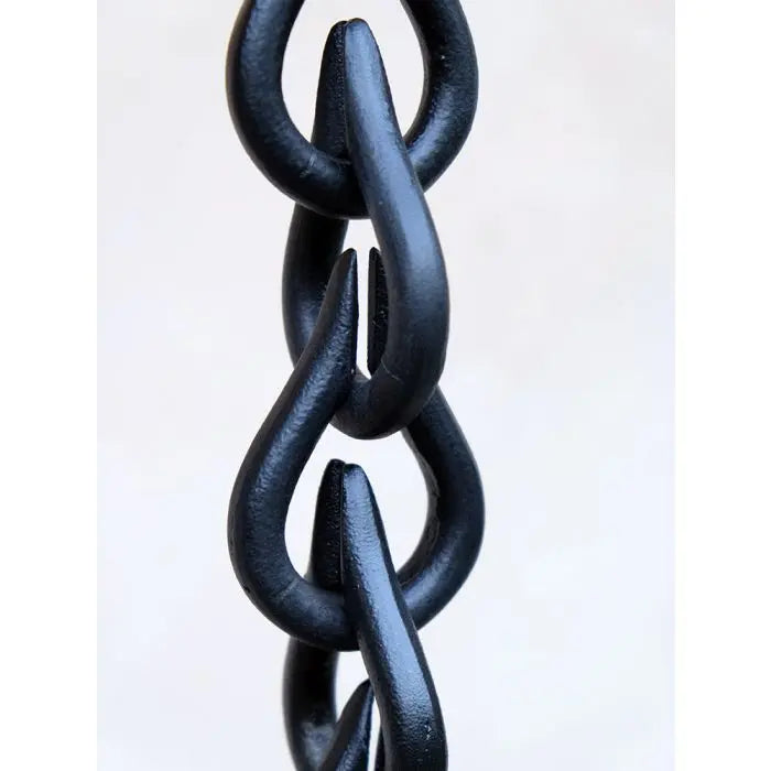 Cast Aluminum Link Droplet Chain- Black Powder Coat RainChains