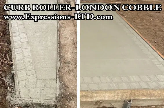 Concrete Curb & Border Stamp Roller - London Cobble PNL Liners