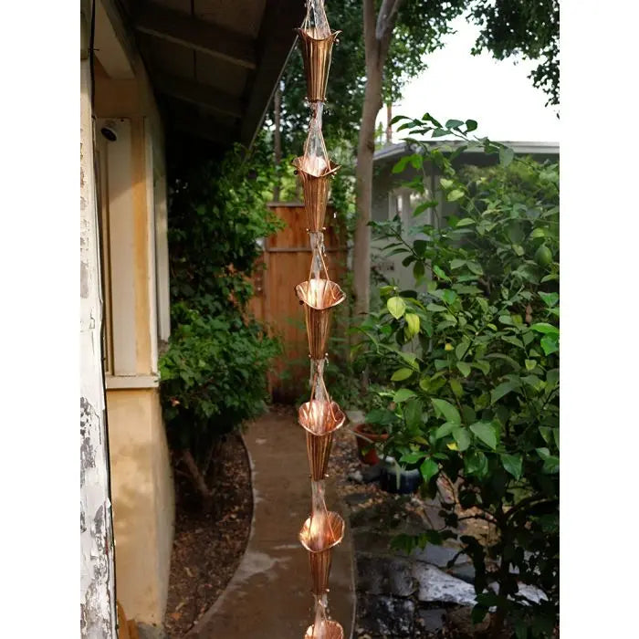 Rain Chain Cala Lily Copper Cups RainChains