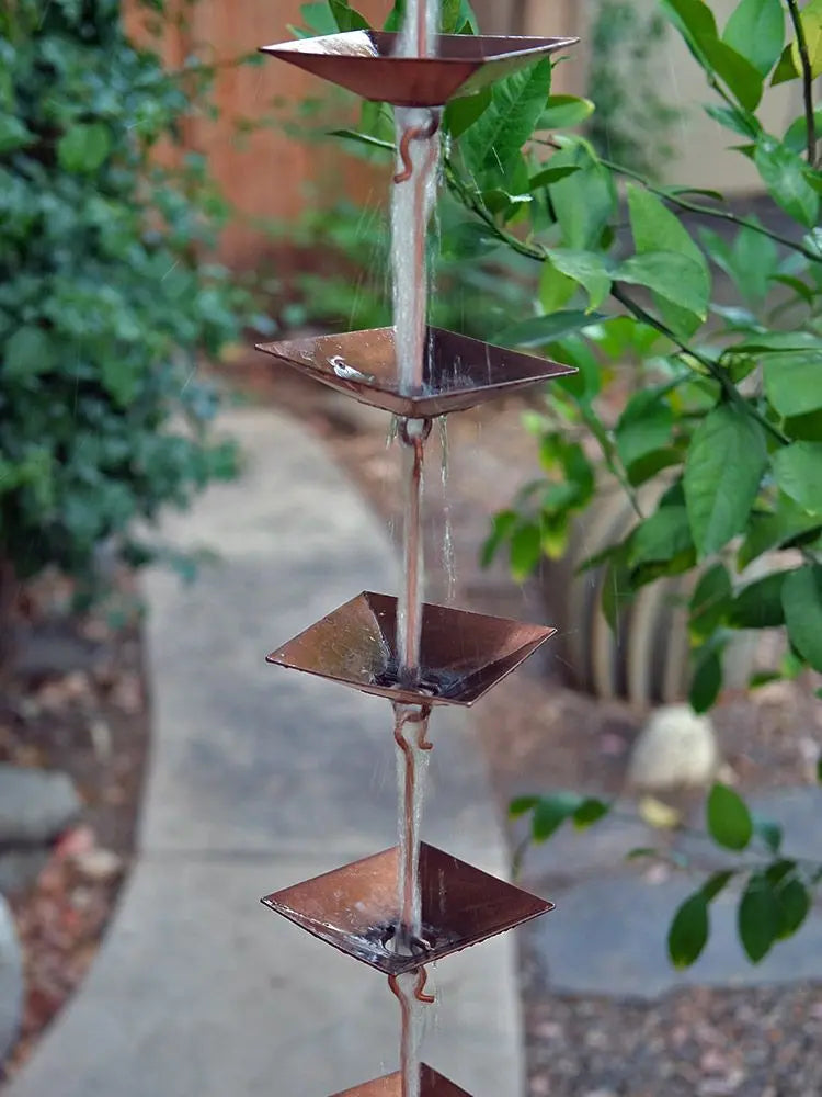 Rain Chain Copper Pagoda Cups RainChains