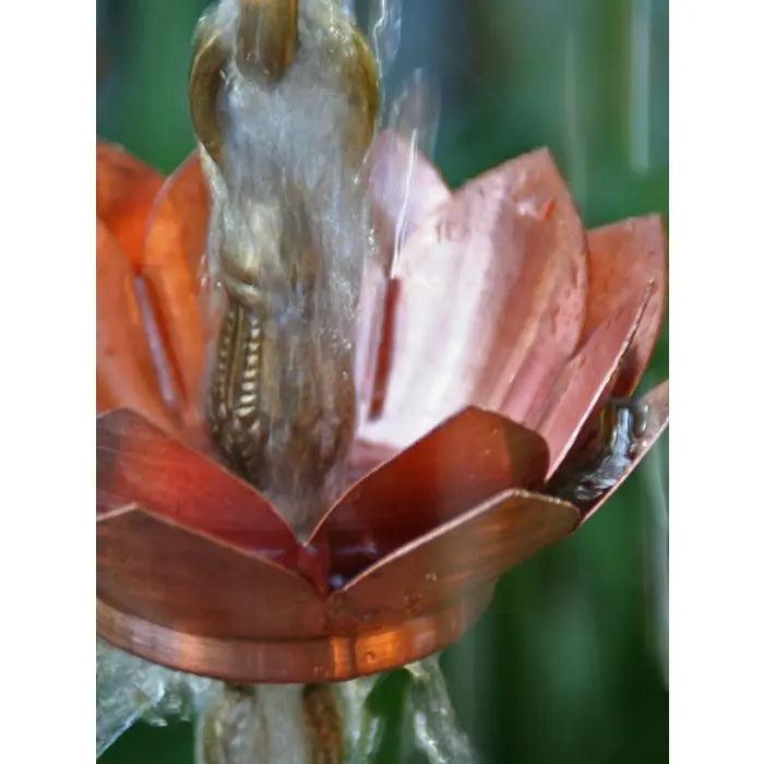 Rain Chain Double Lotus Copper and Brass RainChains