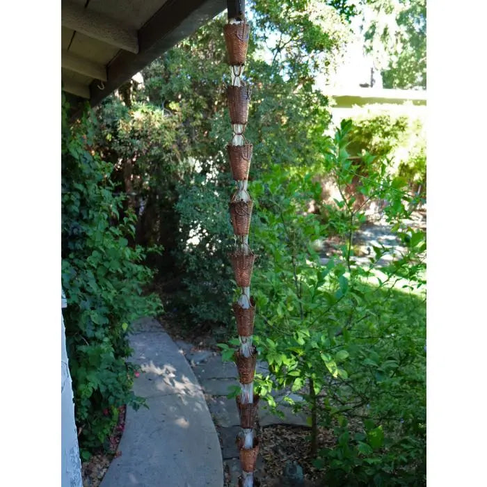 Rain Chain Nautical Cups Pure Unfinished Copper RainChains