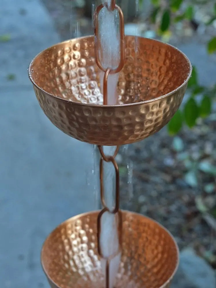 Rain Chain Pure Copper Bowls