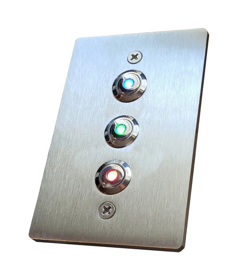 Stainless Steel Gangbox Triple Doorbell Expressions LTD