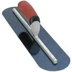 18 X 4" Blue Steel Finishing Trowel-Fully Rounded w/Curved DuraSoft® Handle Marshalltown