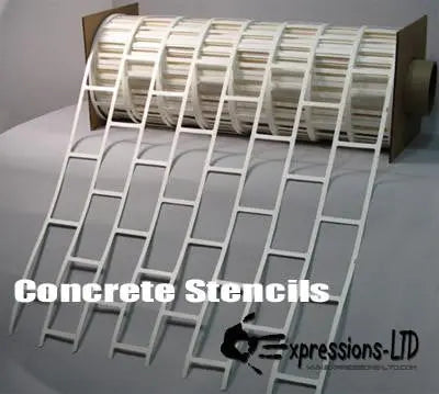 Concrete Paper Stencil - Large Tile DCI Stencils