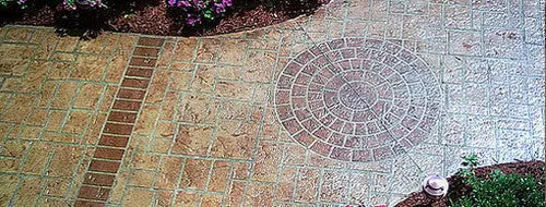 Concrete Stencil Accent - Medium Brick Rosette DCI Stencils