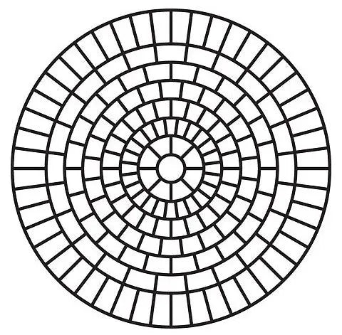 Concrete Stencil Accent - Medium Brick Rosette DCI Stencils