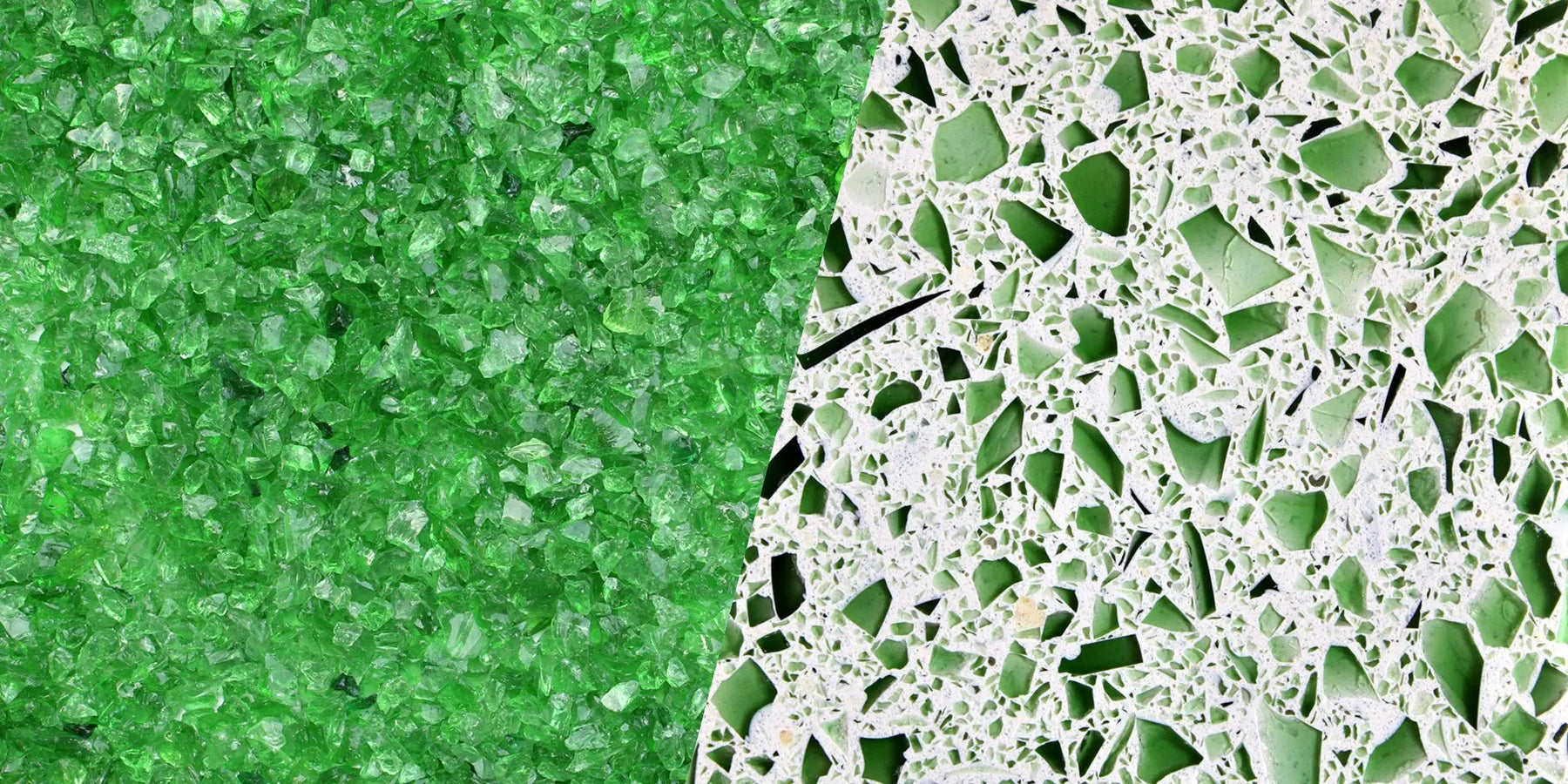 Decorative Crushed Aggregate for Concrete - Shamrock Green Glass Walttools