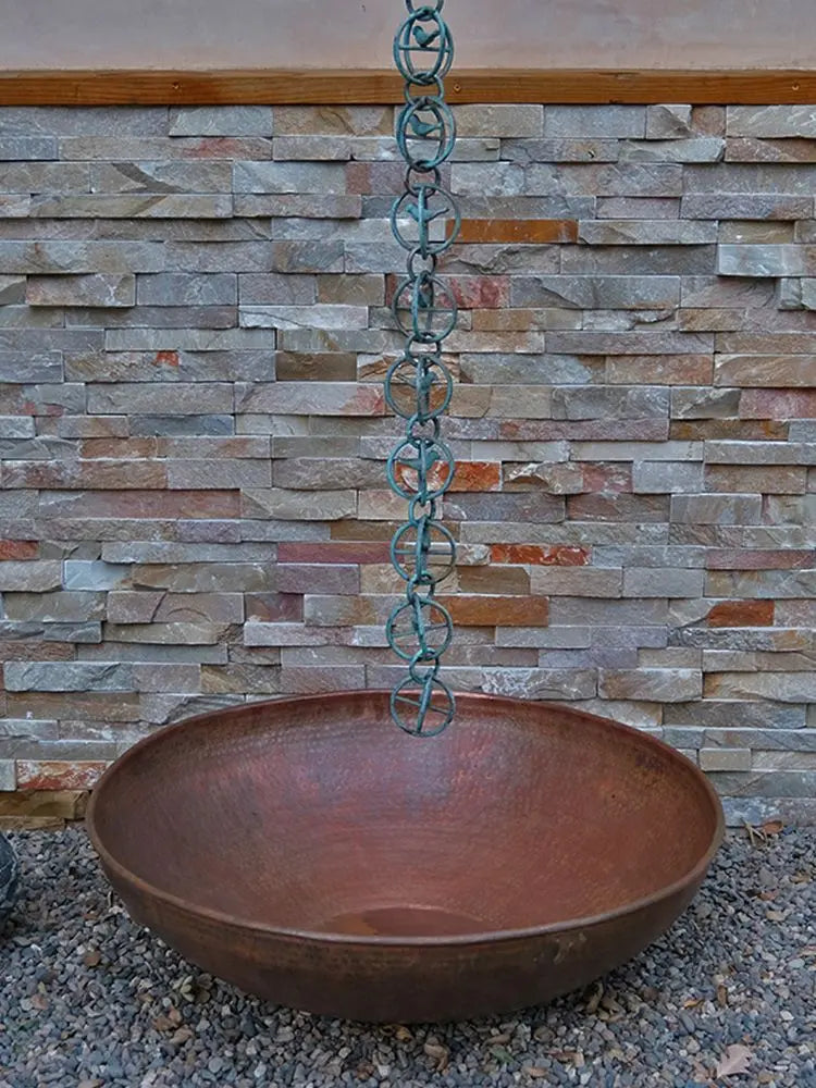Hand Hammered Pure Copper Basins RainChains