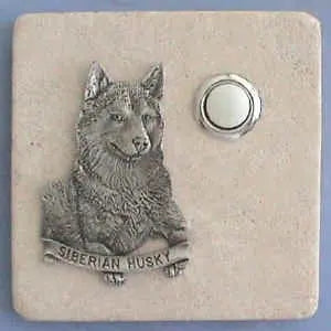 Expressions LTD Husky Dog Breed Stone Doorbell