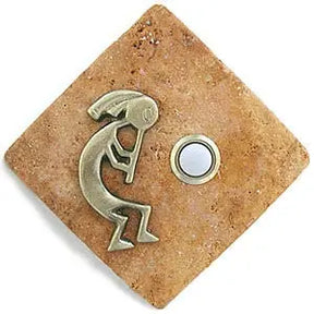 Kokopelli Stone Doorbell in Pewter, Brass, ORB or Bronze CustomDoorbell All Plus