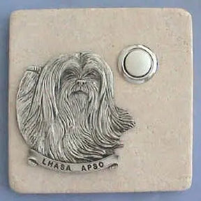 Lhasa Apso Dog Breed Stone Doorbell CustomDoorbell