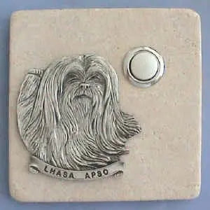 Lhasa Apso Dog Breed Stone Doorbell CustomDoorbell