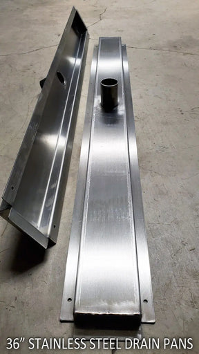 Linear Slot Sink Drain Pan - Stainless Steel Expressions LTD