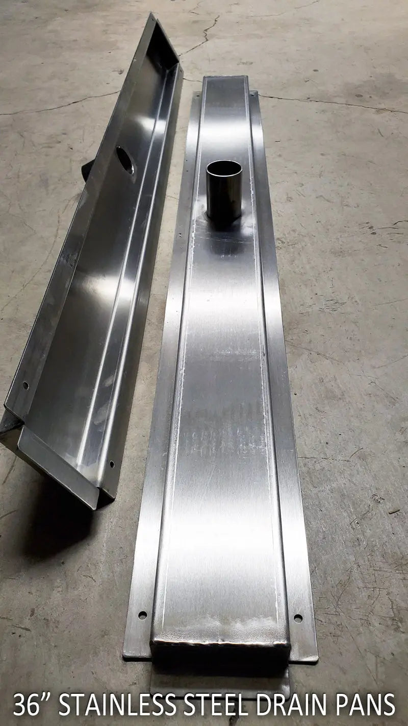 Linear Slot Sink Drain Pan - Stainless Steel Expressions LTD