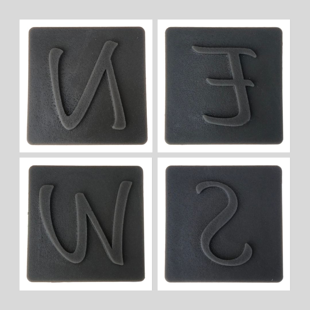 Concrete Letter Stamp Set 2, 3 and 4 inch character