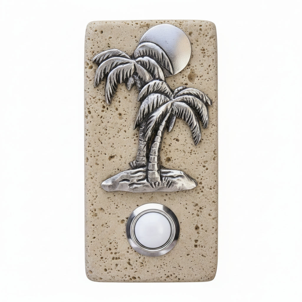 Palm Trees Stone Doorbell CustomDoorbell All
