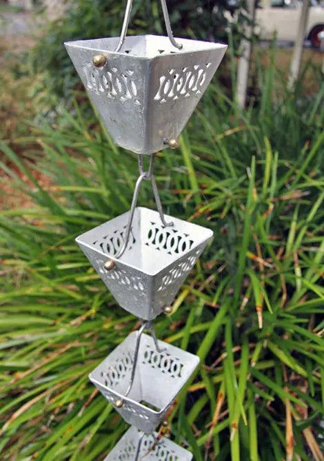 Rain Chain Aluminum Square Cups RainChains