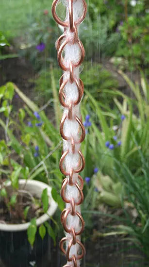 Rain Chain Double Loops - Copper RainChains