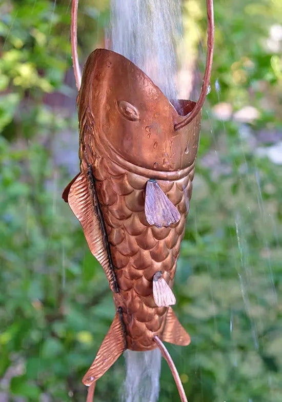 Rain Chain Fancy Koi Copper Cup RainChains