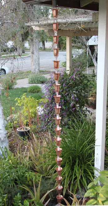 Rain Chain Flared Cup in Copper RainChains