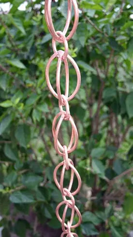 Rain Chain Oval Loop Copper Rainchain RainChains