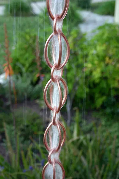 Rain Chain Oval Loop Copper Rainchain RainChains