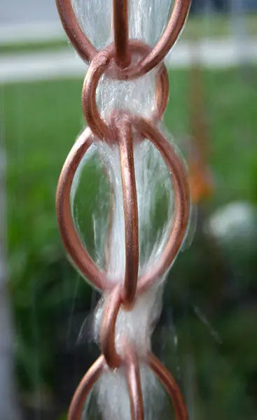 Rain Chain Oval Loop Copper Rainchain RainChains