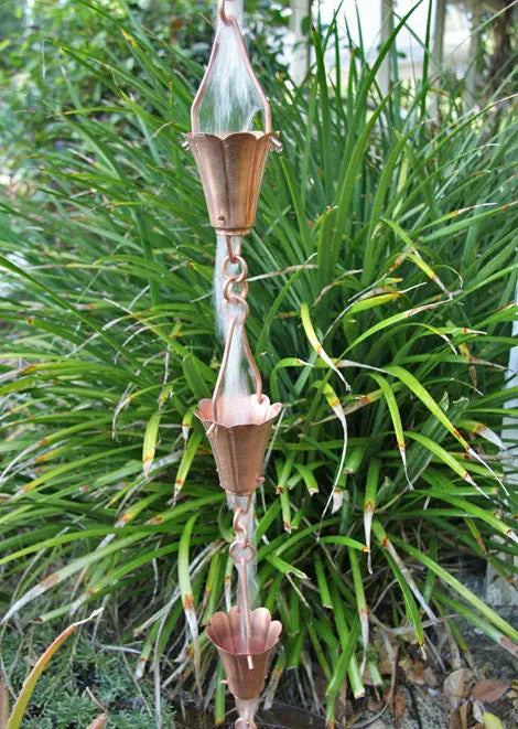 Rain Chain Yuri Cups - Copper RainChains