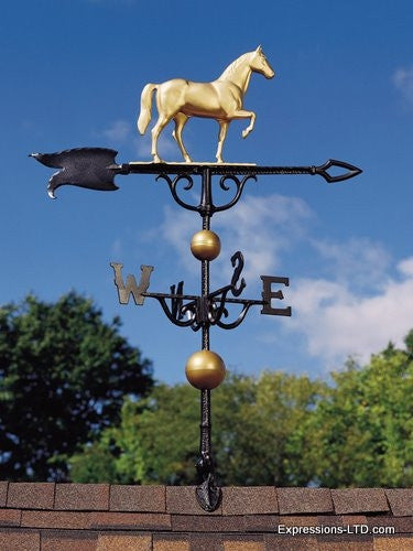 46-Inch Horse Weathervane - Gold-Bronze Whitehall