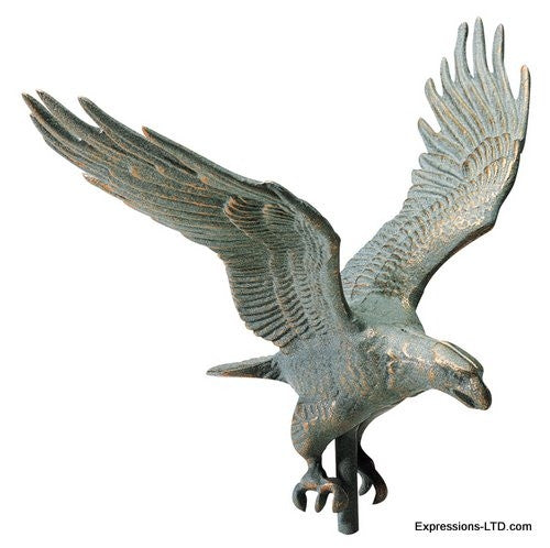 46-Inch Eagle Weathervane - Verdigris Whitehall