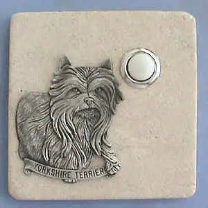 Yorkshire Terrier Dog Stone Doorbell CustomDoorbell