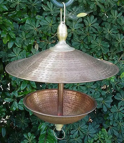 Zen Copper and Brass Open Easy Fill Birdfeeder, Large RainChains