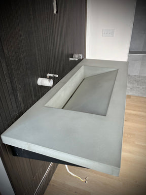 Concrete Sink Mold SDP-64 Wedge Ramp Slot Drain (36"x15.75"x6") PNL Liners