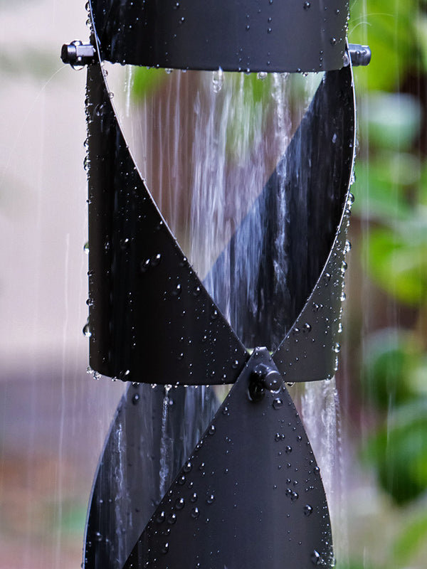 Rain Chain Origami™ II Round -Black RainChains