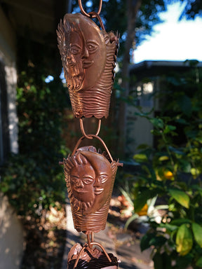 Rain Chain Copper Celestial Cups RainChains