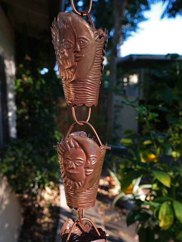 Rain Chain Copper Celestial Cups RainChains