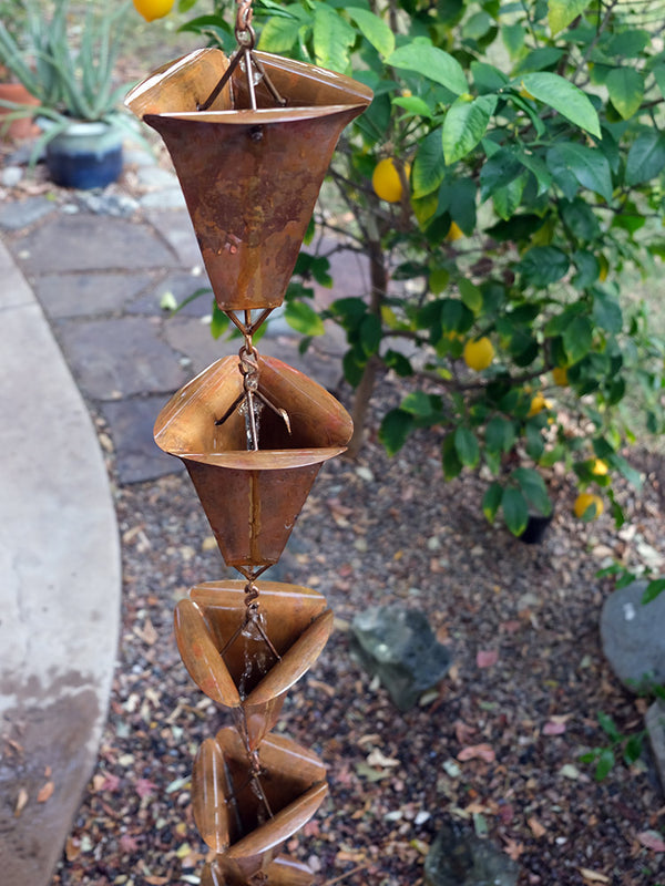 Rain Chain Desert Flower- Copper RainChains