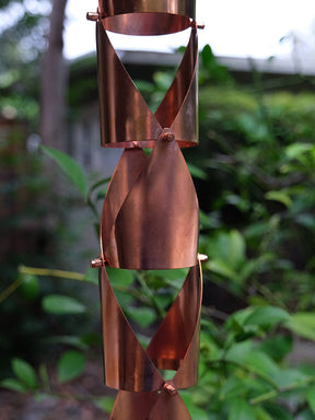 Rain Chain Origami™ II Round -Copper RainChains
