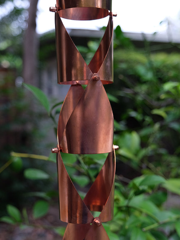 Rain Chain Origami™ II Round -Copper RainChains