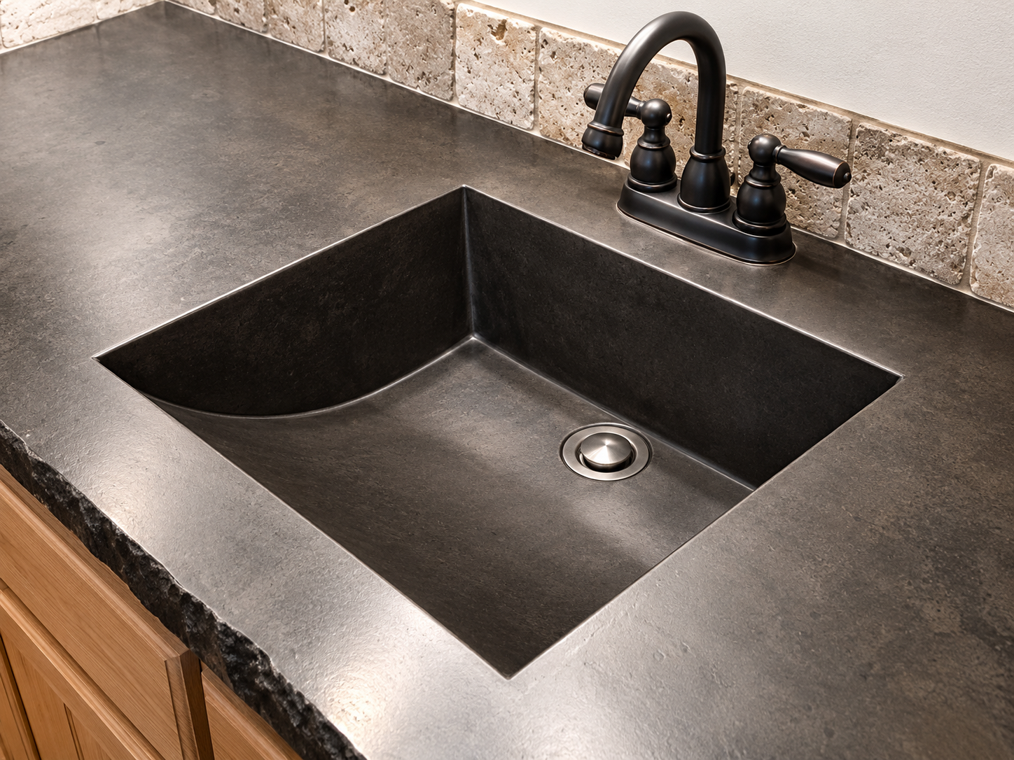 Concrete Sink Mold SDP-14 Arch Ramp (16"x14"x5.75") PNL Liners