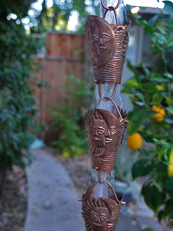 Rain Chain Copper Celestial Cups RainChains